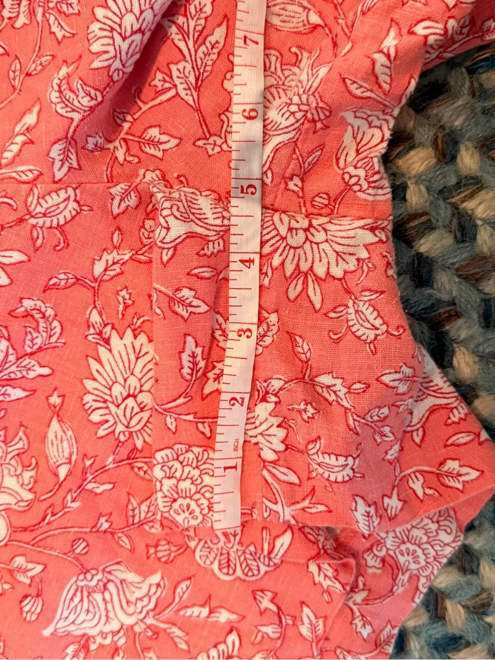 J Crew Linen Cotton Coral Shorts sz 10